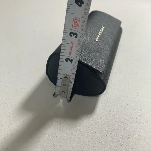 Burberry Glasses Case Black Leather Hard Shell Magnetic Close Sunglasses - Picture 6 of 9